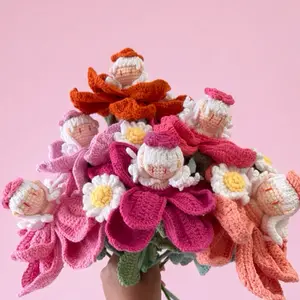 Handmade crochet flower fairy |Decorative | Crochet Flower Bouquet | 1 single flower fairy