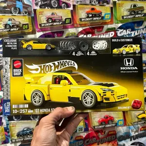 Mattel Brick Shop Yellow Honda S 2000 Build kit