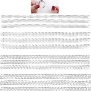 12 Pcs Ring Size Adjuster, Transparent Silicone Ring Guard Clip, Invisible Tightener Resizer, 4 Sizes for Loose Rings