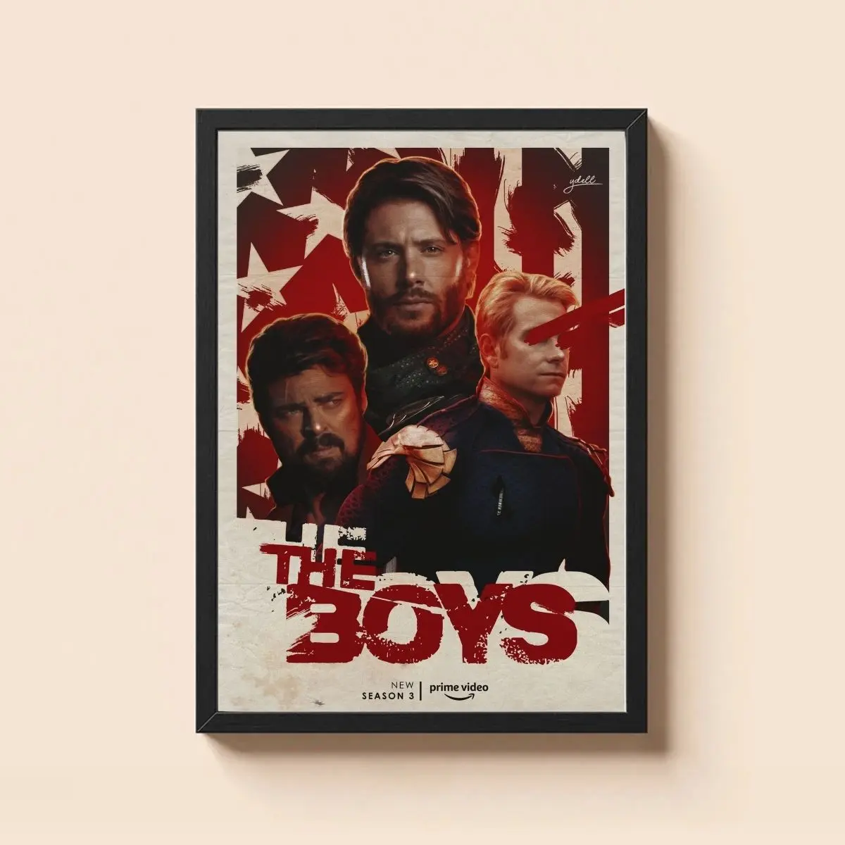 The Boys Season 3 Soldier Boy Butcher Homelander Framed Poster Print