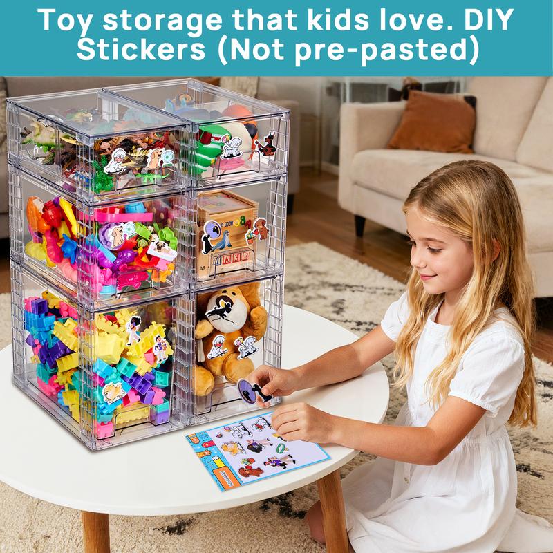 [Live Only] Vtopmart 6-8 Pack Transparent Stackable Drawer Organizer for Kitchen, Pantry, Makeup, Bathroom Storage Bins, Christmas Hauls