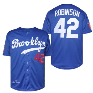 Men #42 Black Legend Jersey Retro Short Sleeves Button Down Baseball Jerseys Stitched with Nameblack boyfriend style men Athletic Outfit Sports Top Athletic Activewear Shirts Blue White