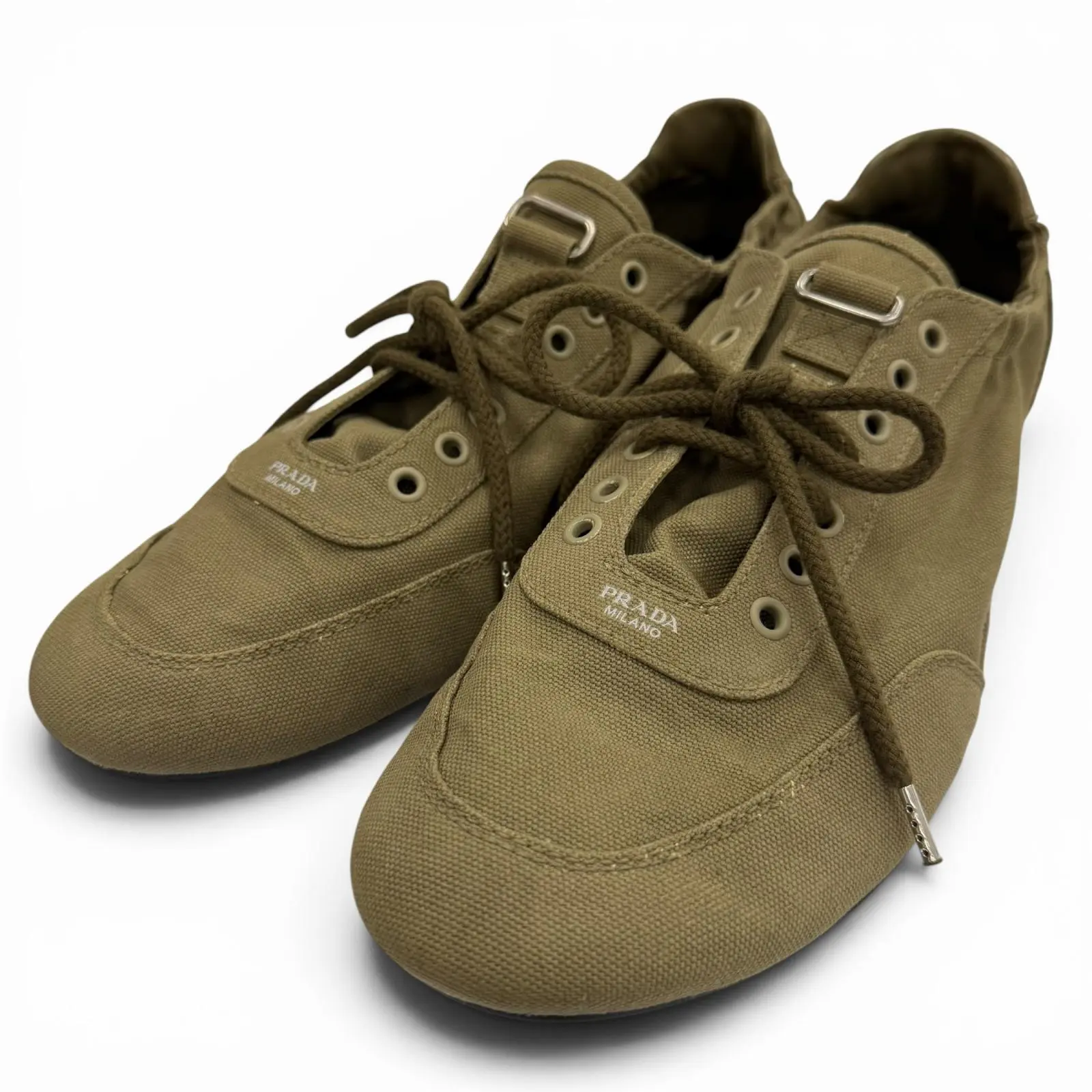 Pre-owned PRADA Canvas Small Leather Goods Sneakers