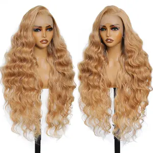 FABÉLLE Long Wavy Lace Hairline Wig Hairstyle Synthetic Heat Resistant 32Inch Glueless Wig Body Wave Wig 13*6 Lace Front Natural Wavy Pre Plucked Wigs Lace Frontal for Women