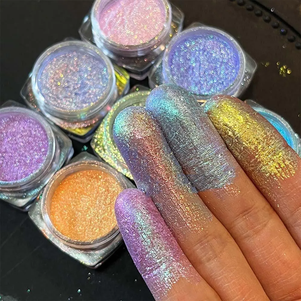 Chameleon Eyeshadow Powder, Shimmering Color-changing Eyeshadow, Luminous Eyeshadow, Unique Gift for Her, Party Makeup Gift for Girls, Women, Girls, Cosmetic, Glitter Shimmer Eyeshadow, Eye Makeup Products