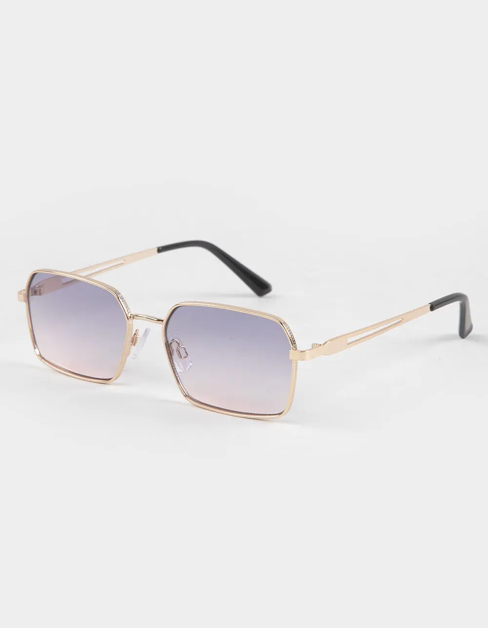 RSQ Square Metal Sunglasses, Gold