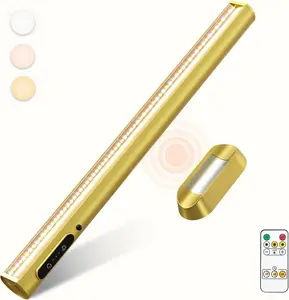 Sleek Under-Cabinet Lights, Rechargeable Magnetic LED Light Bar with Remote, Wireless Battery-Powered Wall Strip, Dimmable for Picture Mirror Closet