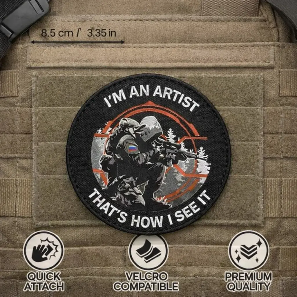 Tactical Velcro Iron-On Patch with Embroidered Badge, Perfect for Outdoor Badges, Backpacks, Clothing and Tactical Gear, Embroidered Patches