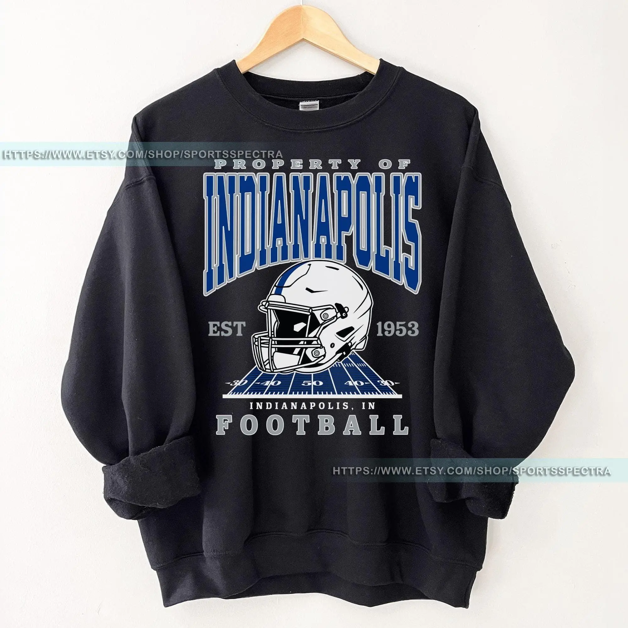 [Sale Up To 50%] Indianapolis Football Vintage Sweatshirt, Colt Football Shirt, Retro Indianapolis Football Sweater, Colt Fan Gift