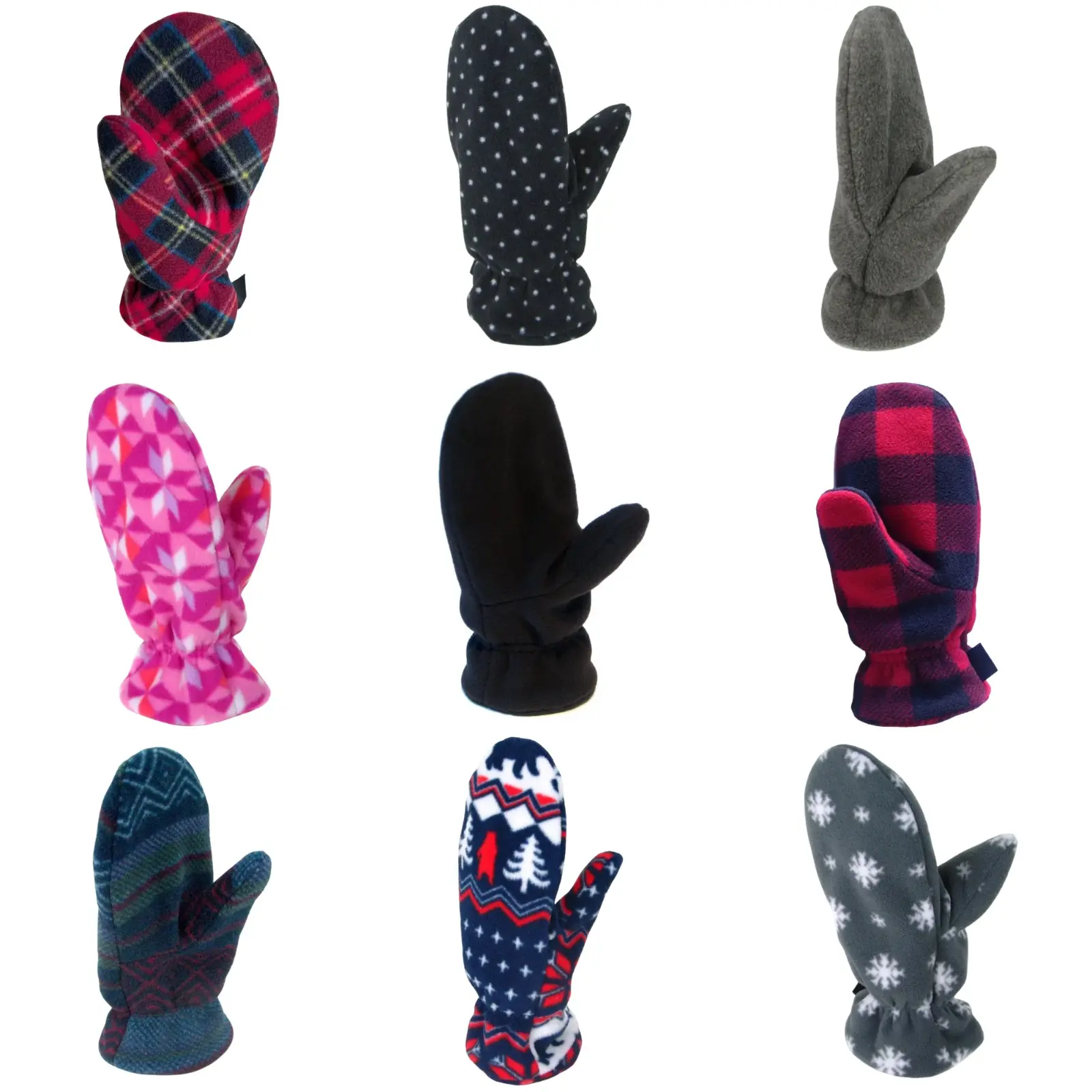 Women's 2-Layered Fleece Mittens - Thermal Cold Weather Gloves, Soft Quick-Dry, Machine Washable for Everyday Winter Wear