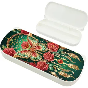 DIY Diamond Painting Pencil Case Multifunctional Storage Box Diamond Art Painting Pencil Box Kits for Pens Brushes Accessories Travel Pencil Case