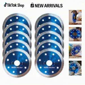 4.5 inch Super Thin Diamond Tile Blade, 10 Pcs Tile Cutting Blade, Diamond Blade for Angle Grinder Cutting Porcelain Tile Granite Marbles (Blue) Adjustable Angle Grinder Stand