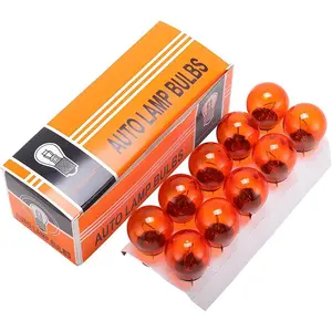 10 PCS Car Brake Bulb, 1141 12V 21W Auto Brake Flat Angle Single Light Bulb, High Brightness Brake Tail Turn Signal Light Bulbs Replacement, Universal Car Accessories (Flat Angle Amber)