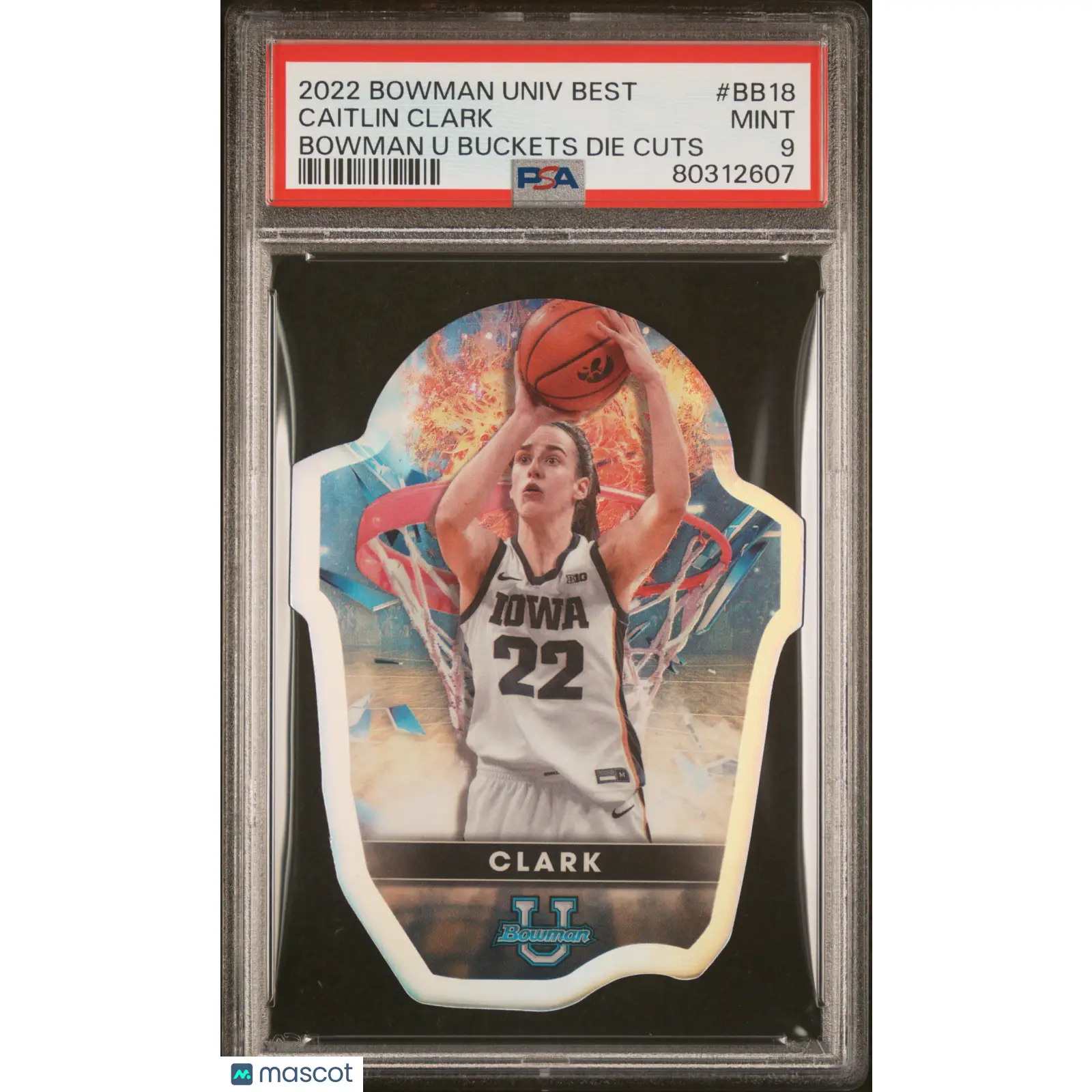 Caitlin Clark PSA 2022 Bowman University Best Bowman U Buckets Die Cuts #BB18 9