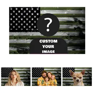 Double-sided Custom USA Flag With Personal Photo & Text College Dorm Room Indoor Wall Decor Banner