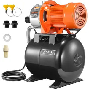 VEVOR 1HP Shallow Well Pump Portable, 1380 GPH Garden Jet Pump with Automatic Controller, 145 ft Head Stainless Steel Sprinkler Booster Pumps, for Garden Lawn Irrigation System, Water TransferVEVOR Super Brand Day