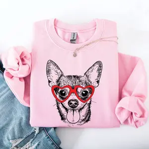 Chihuahua, Pet, Dog Breed, Valentine's Sweatshirt 296
