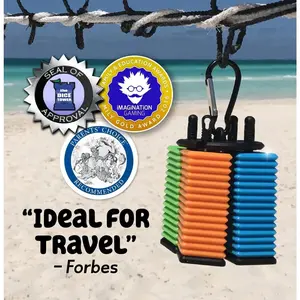 OK Play Travel Game • Waterproof Board Game for Family & Friends • 2-4 Players Fast-Paced Camping Road Trip Toy Learn in 10 Seconds