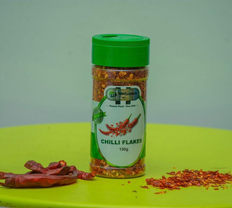Meannan Foods Chilli Flakes 150g - Bold Heat & Rich Aroma for African & Continental Dishes - Natural Dried Chilies - No Artificial Additives