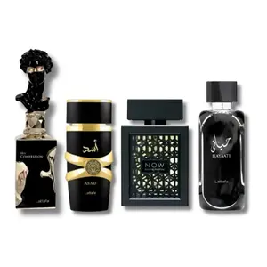 Lattafa Men's Bundle - His Confession, Asad, Now Black & Hayaati Eau De Parfum 3.4 fl.oz
