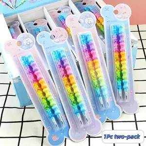 Cute Cartoon Design Pencil, 2 Sets Detachable Creative Design Pencil, Multifunctional Bullet Tip Pencil for Home School Office