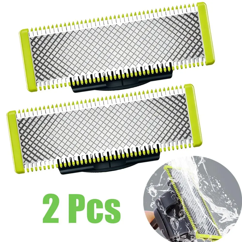 2 Pack Replacement One Blade Head for Philips Electric Shaver, High Performance Cutting Blade, Smooth Comfortable Shaving, Universal Accessory for QP2520 QP2630 Series