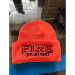 Fire Department Cuff Style Winter hat with FIRE Department Embroidered on the Front