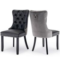 Black&Grey-PU&Velvet