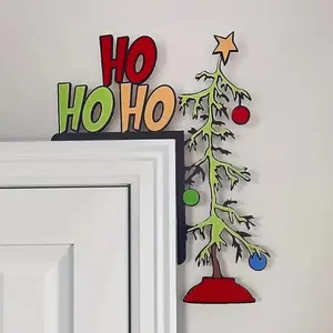 Christmas Tree Design Door Frame Decor, Whimsical Frame Corner Accent for Mirrors & Furniture, Perfect Holiday Gift