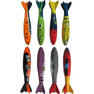 Pool Toys Torpedo Diving Set – 8-Pack Dive Torpedos for Kids & Adults | Fast-Sinking Pool Torpedos for Swim Training, Underwater Games & Water Play | Gliding Diving Torpedo Rockets