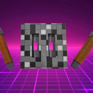 Gameroom Dual Light Switch and Toggle Cover