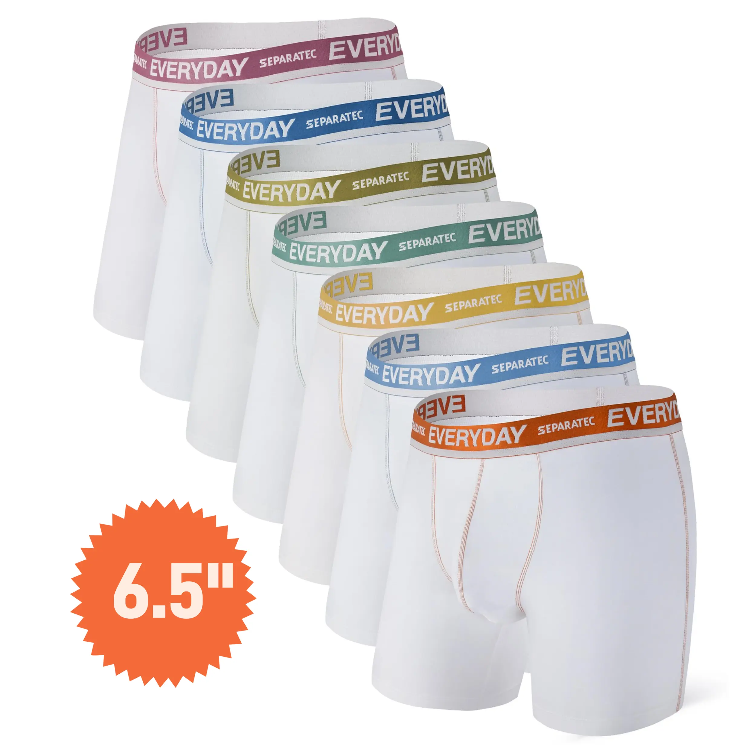 Multicolor 4 -6.5" Inseam-7 Pack