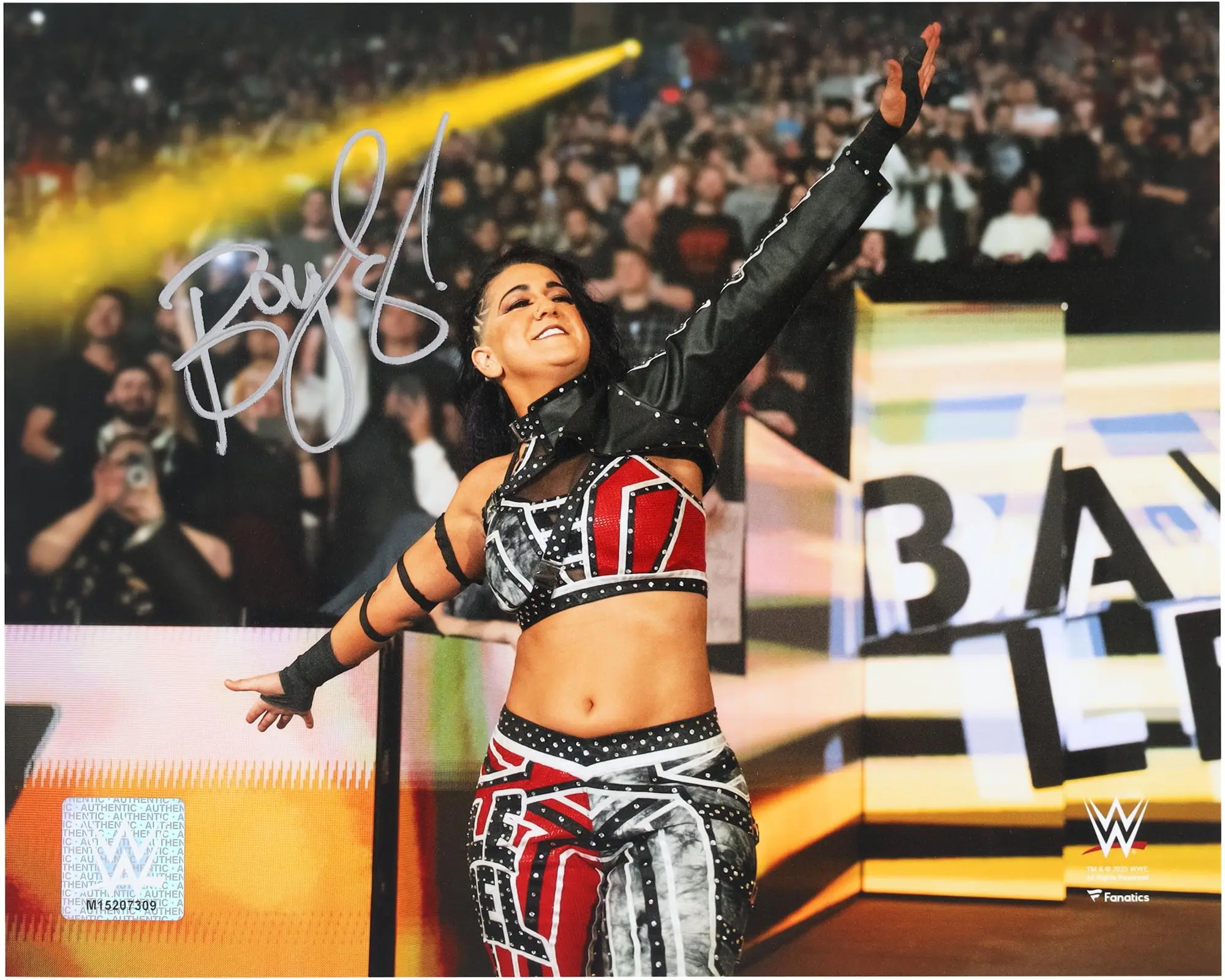 Bayley WWE Autographed 8" x 10" Entrance Arms Out Photograph - Fanatics Authentic Certified