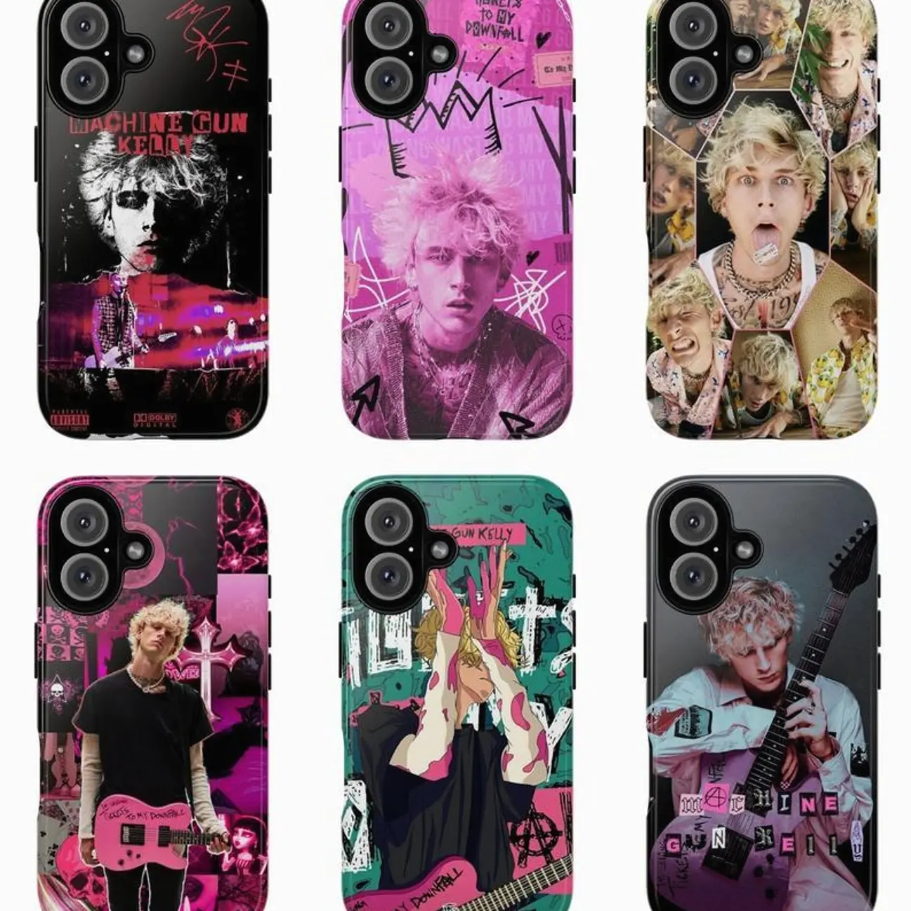 6 Styles M-G-K Phone Case The Lost Americana Tough Case M-G-K Tour 2025 Case Cover For iPhone and Samsung Galaxy