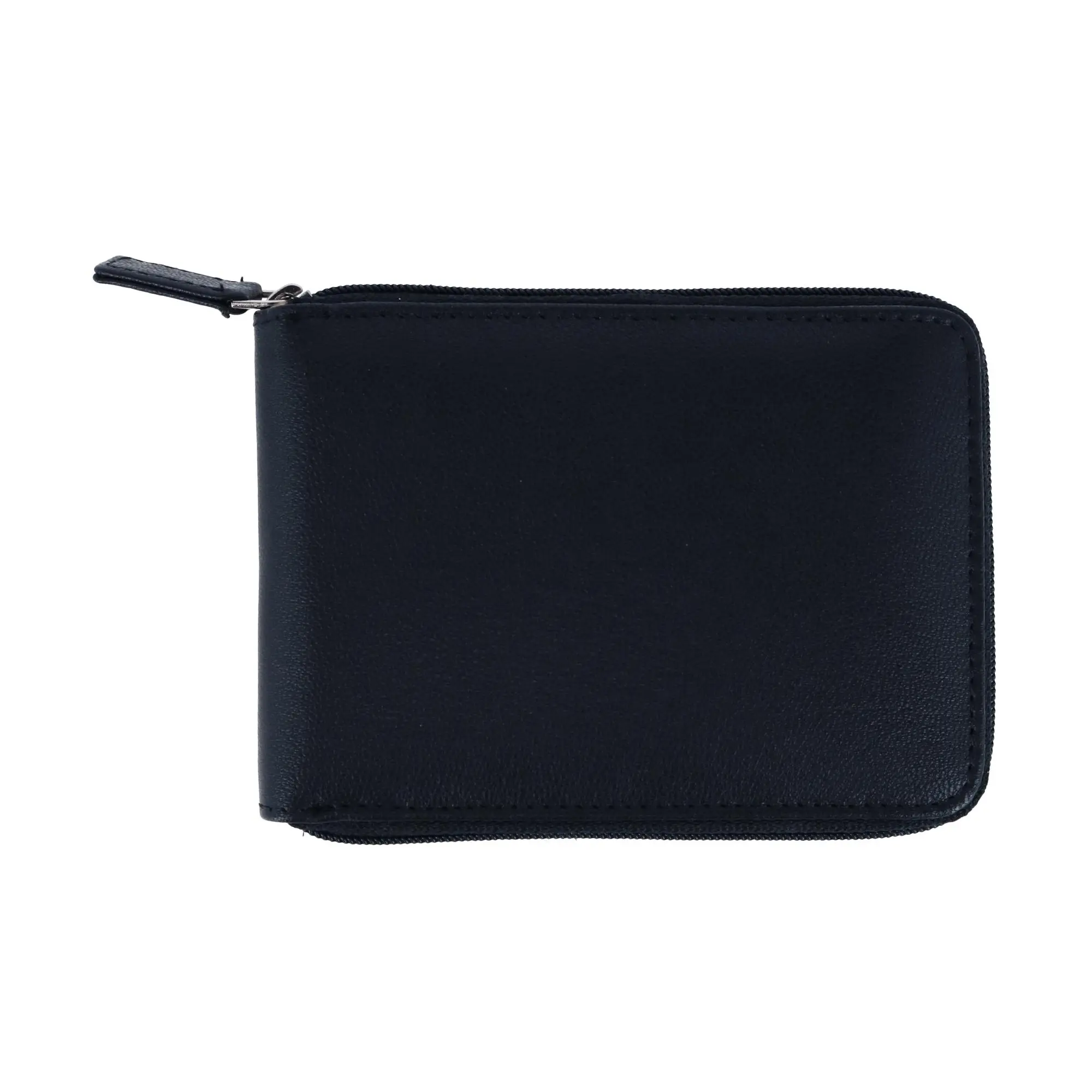 Buxton Men's RFID Nappa Leather Zip-Around Billfold Wallet - Snap Closure, Multiple Slots, Card Covers, Everyday Use, 1 Size, One Size, Window Inserts