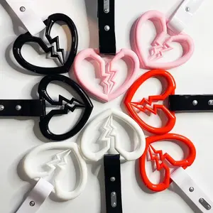 Tsurikawa JDM Ring Charm Japanese Broken Heart Shaped Subway Handle