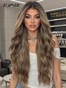 Transparent Lace Front Wig EVIE, Natural Look, Easy to Style, Long Wavy Hair, Pre-Cut, No Glue Needed, Ideal for Valentine's Day, Women's Fashion, Lace Glueless Wig