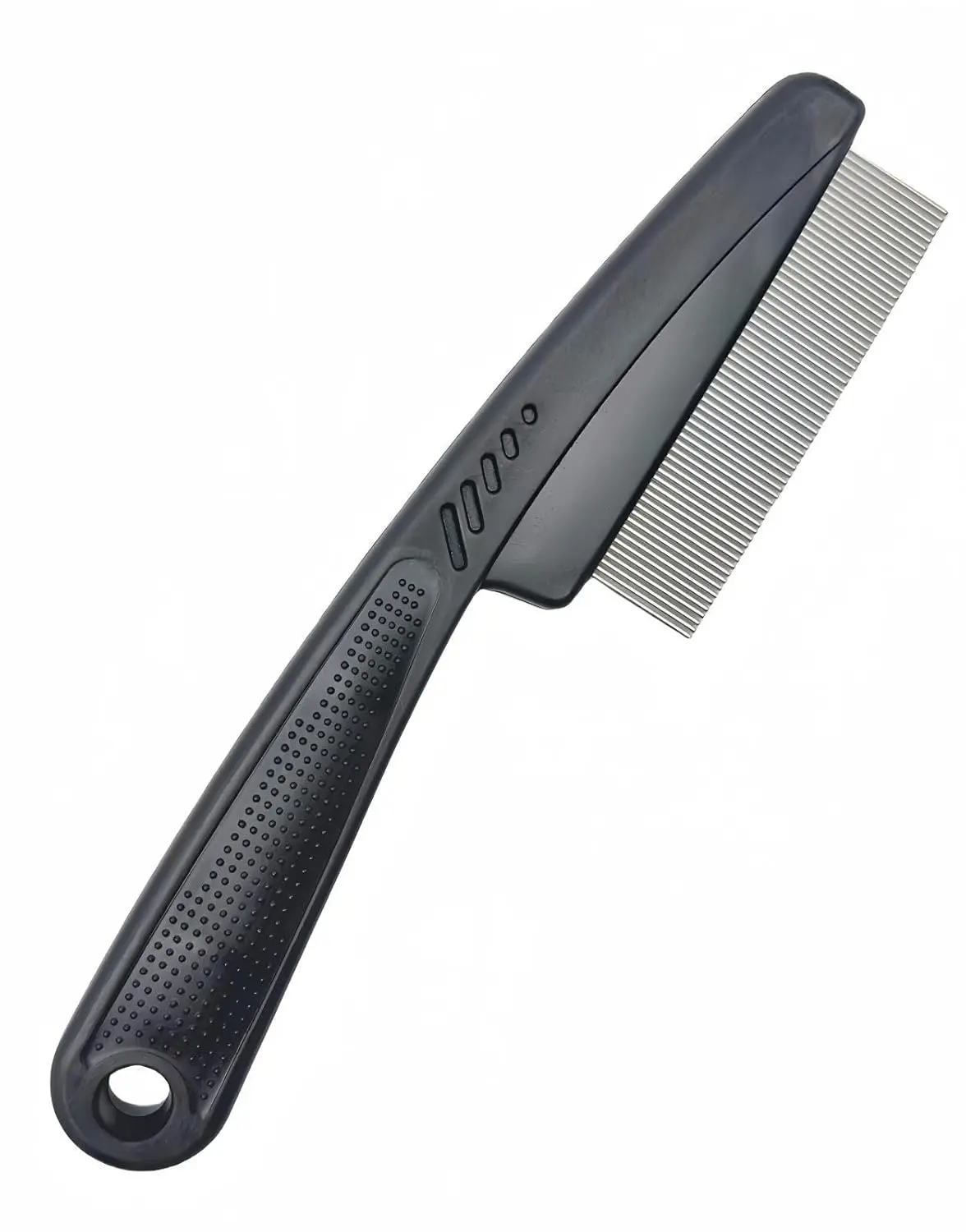 Stainless Steel Dandruff Comb – Fine Tooth Scalp & Hair Comb for Kids and Adults, Professional Hair Care (Black)