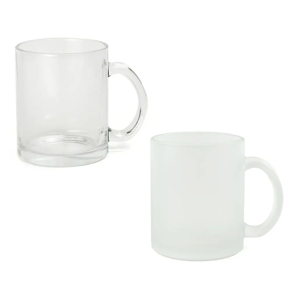 11 oz Clear & Frosted Sublimation Coffee Mug