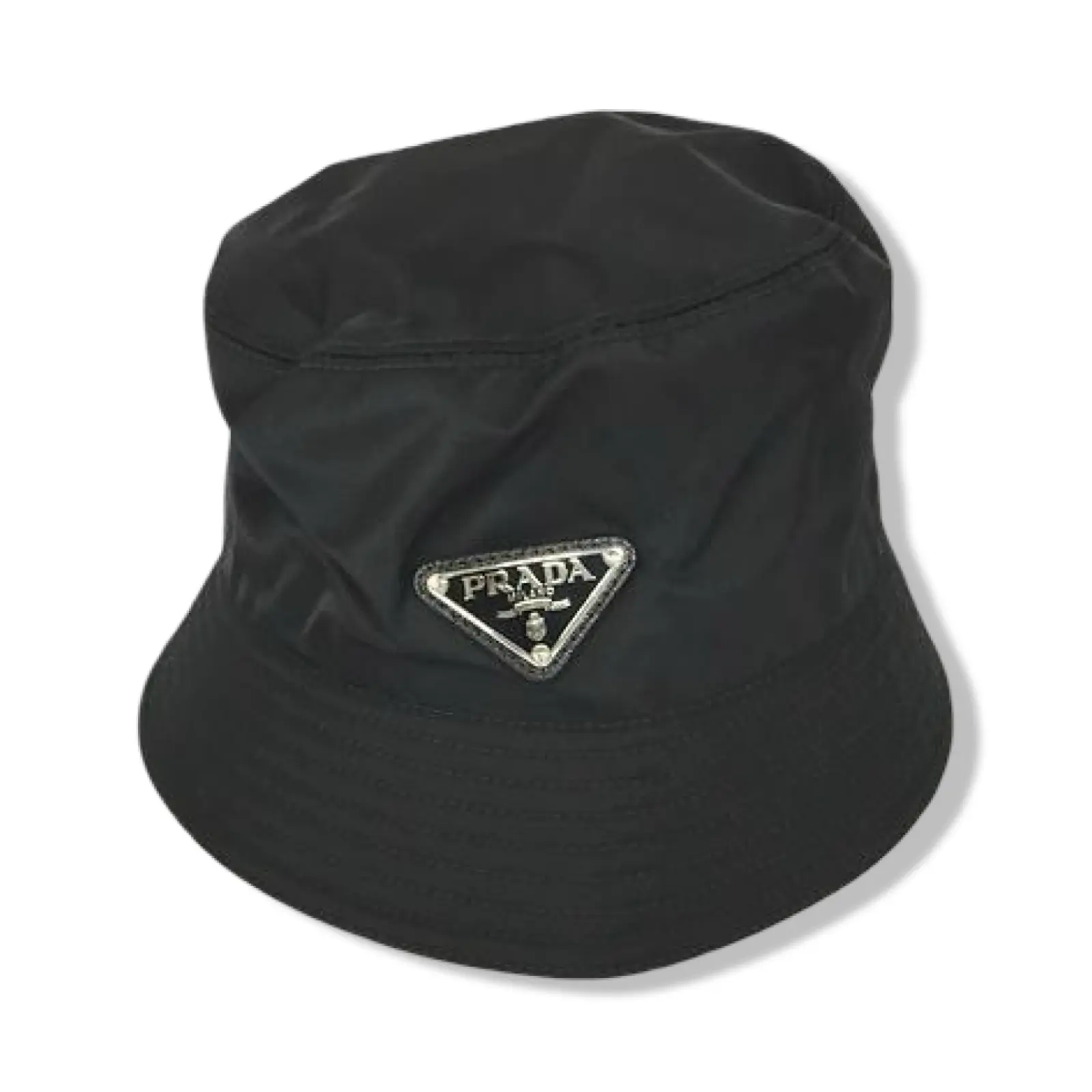 Pre-owned Prada Black Bucket Hat Size M P1045