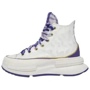 Converse Run Star Legacy CX High-Top Canvas Sneakers for Women in White and Purple - Durable, Versatile, and Comfortable Trending Shoes, House White Official Shoes to Get / Maison Mihara