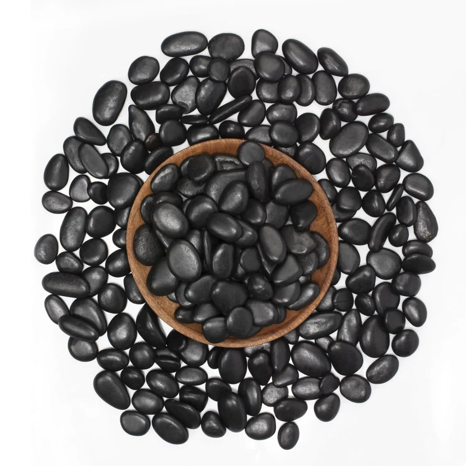 10 lbs Black River Rocks - Large Polished Black Pebbles for  & Garden Decorative Stones0.5-1" Polished Pebbles for Landscaping, Fish Tanks, Flower Pots, Water Fountains