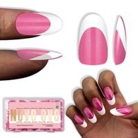 Medium Oval White French Tip ROSE PINK