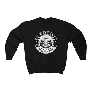 Gildan Women's Longsleeves Round Neck Fitted Polyester Casual Hoodie Top - Wicked the Musical Shiz University Unisex Soft Oversized Relaxed Fit Black Pullover Sweatshirt, Sweater, Cotton