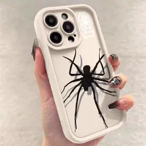 Cool Spider Print Phone Case - Unique Halloween Art Design for All iPhones  X  11 12 13 14 15 16 17 Pro Max Plus Air