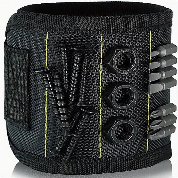 Magnetic wristband tool kit, electrician accessories, magnetic pickup tool, adsorption screw magnet, magnetic wrist strap