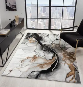 Sam's Rugs Ultra Soft Area Rug - Modern Abstract Design for Indoor Living Room & Bedroom - Stain Resistant, Easy to Clean