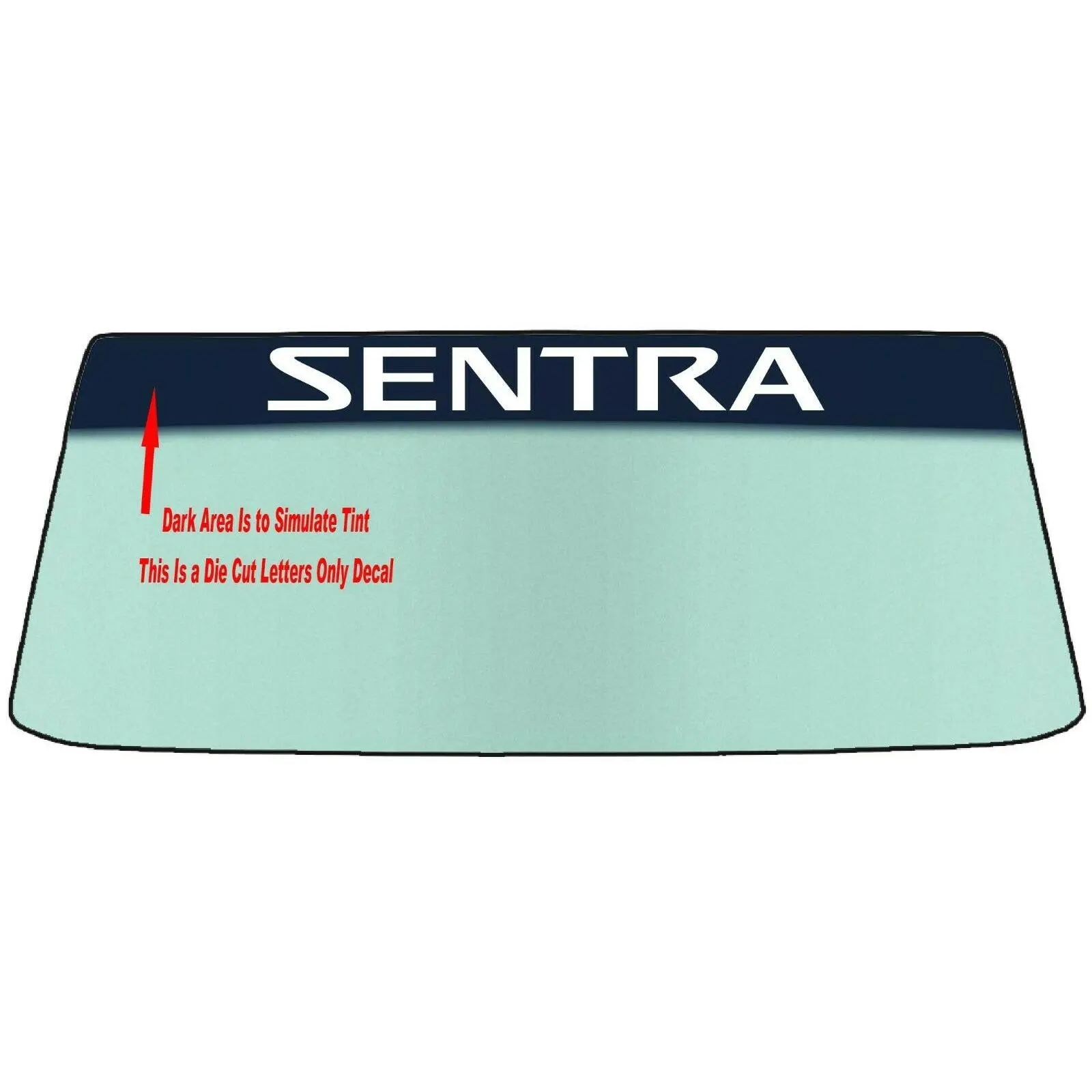 Fits Nissan Sentra Windshield Vinyl  Decal - Application Tool Included