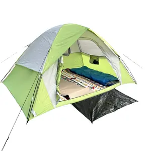 Camping Tent with Rainfly, 2/3/4/ Person Tent Sets Up in 10 Mins, Weatherproof Tent for Camping, Festivals, Backyard, Sleepovers