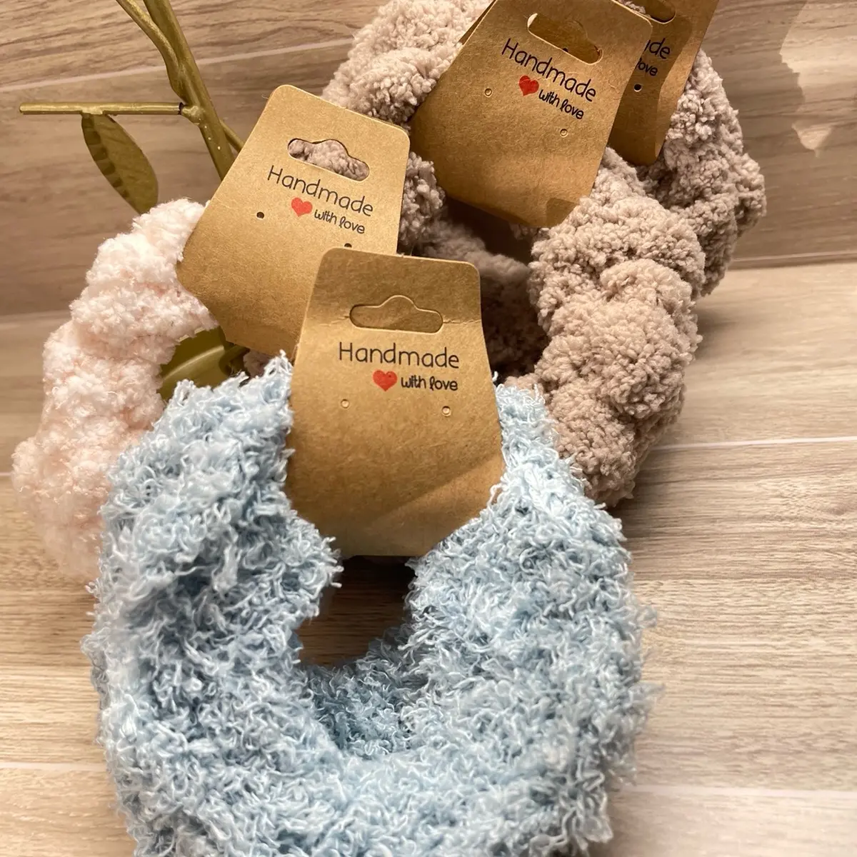 Set of (6) Fuzzy Fur Scrunchies for Women's Hair - Textured & Soft Hair Scrunchies | Large Hair Ties for Women | Hair Tie Scrunchies for Girls | Scrunchie | Hair Bands & Ponytail Holders